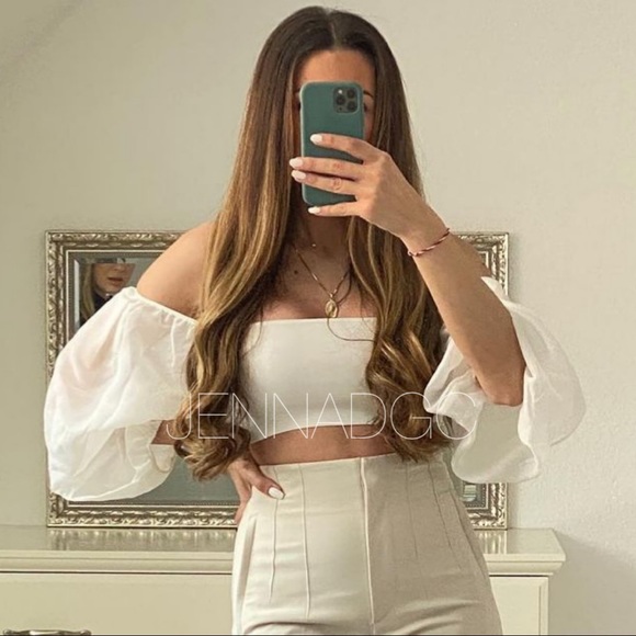 Zara Combination Organza Knit Top NWT - Picture 10 of 17